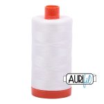 Aurifil Natural White 50wt 2/ply – 100% Egyptian Cotton Mako Thread – Large Spool 1422 Yards – #MK50-2021