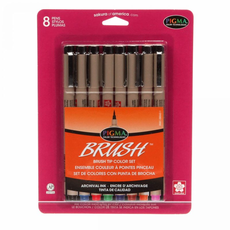 Set Pigma Brush 8 Col Pk