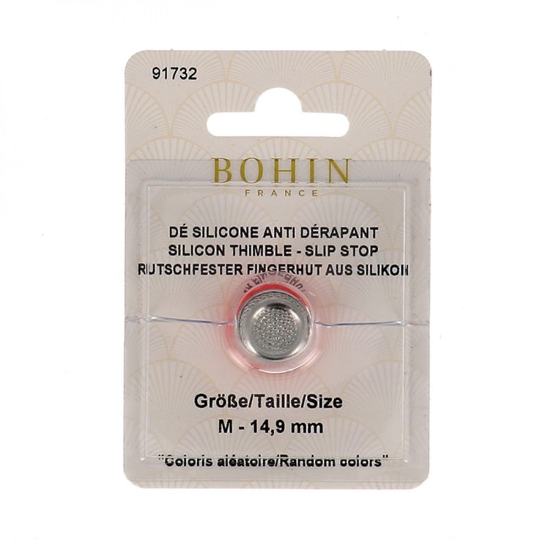 Silicon Thimble with Steel Top Size Medium Purple - Blister Pack