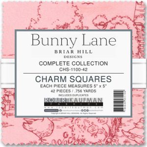 Bunny Lane by Briar Hill Designs–Charm Squares–Print