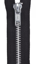 Aluminum Closed Fashion Zipper 9in Black