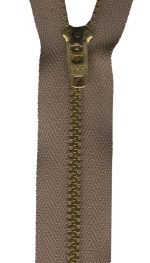 Metal Jean Zipper 9in Beige