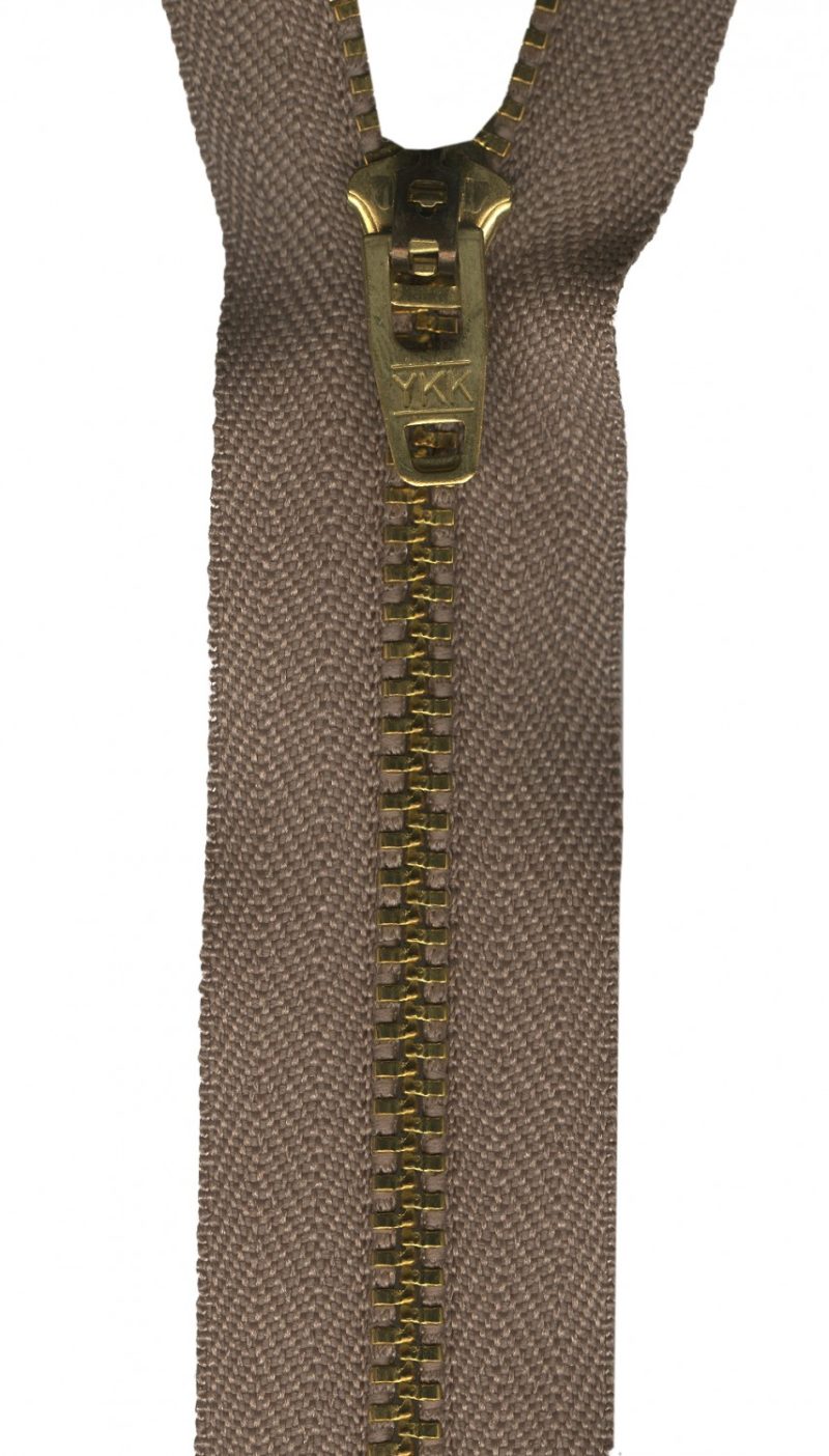 Metal Jean Zipper 9in Beige