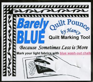 Stencil Chalk Transfer Quilt Pounce Pad Barely Blue