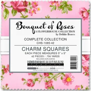 Bouquet of Roses–Charm Squares–Print by Robert Kaufman