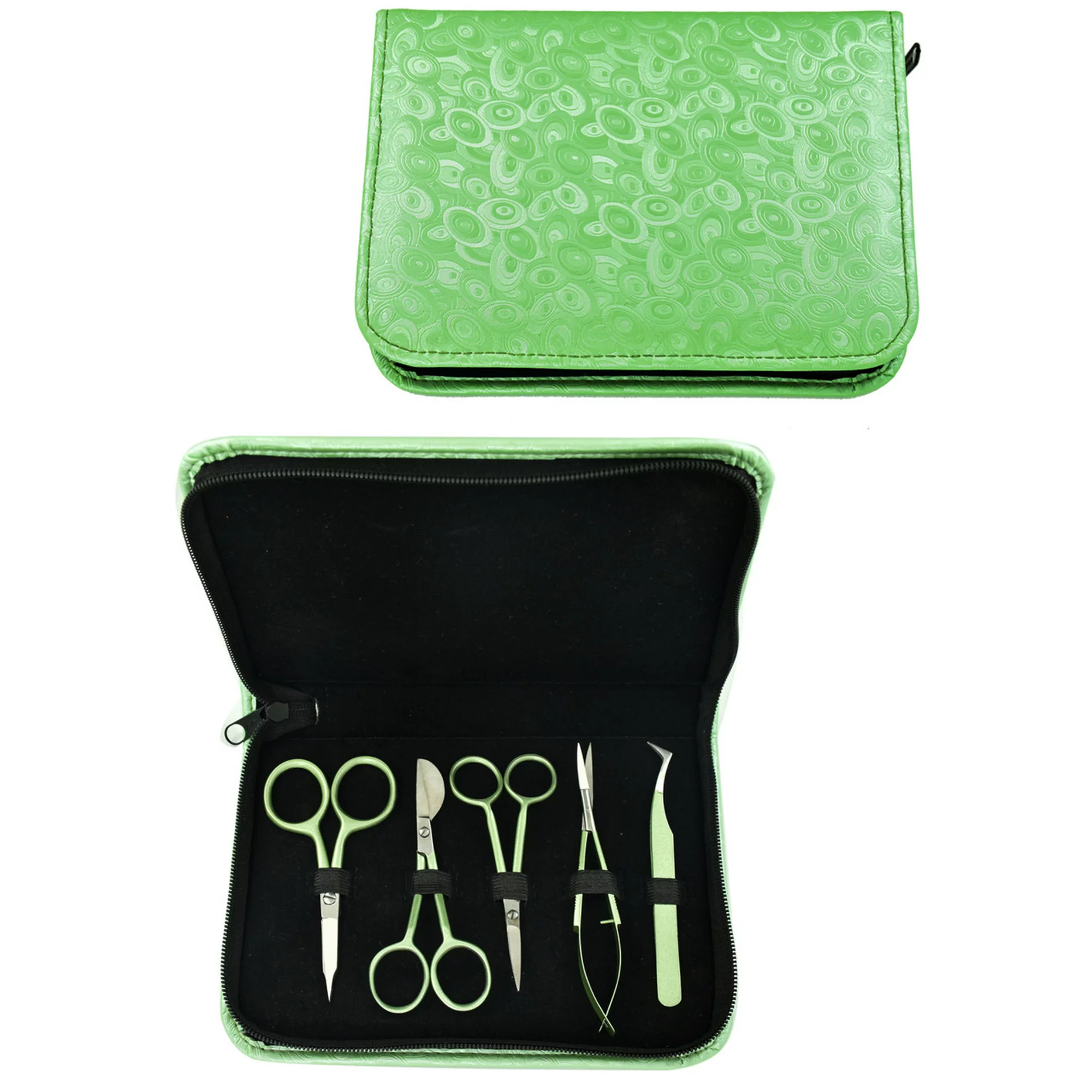 Famore Green Embroidery Tool Kit With Case