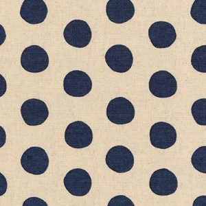 Canvas Navy Dots on a natural background–Japanese Designs by Sevenberry