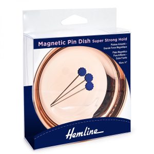 Hemline Magnetic Pin Dish – Rose Gold – Extra Strong Magnet – 4 inches