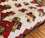 Fat Stitch Longarm Quilting. Edge-to-edge pattern christmas theme.