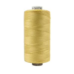 Gold – Wonderfil Konfetti Solid – 50wt 3/ply 100% Egyptian Cotton Thread – Low Lint – Large Spool 1094 Yards – #KT1-400