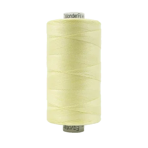Pale Yellow – Wonderfil Konfetti Solid – 50wt 3/ply 100% Egyptian Cotton Thread – Low Lint – Large Spool 1094 Yards – #KT1-405