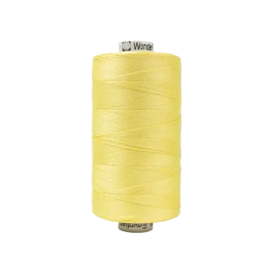 Butter – Wonderfil Konfetti Solid – 50wt 3/ply 100% Egyptian Cotton Thread – Low Lint – Large Spool 1094 Yards – #KT1-408