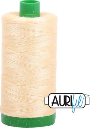 Aurifil Champagne 40wt 2/ply – 100% Egyptian Cotton Mako Thread – Large Spool 1094 Yards – #MK40-2105
