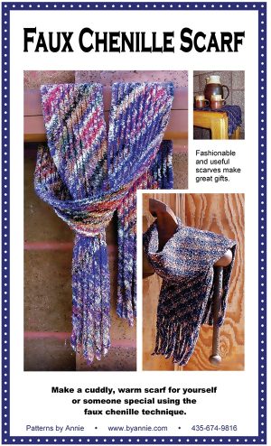 Faux Chenille Scarf | Patterns by Annie | #PBA121