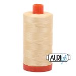 Aurifil Champagne 50wt 2/ply – 100% Egyptian Cotton Mako Thread – Large Spool 1422 Yards – #MK50-2105