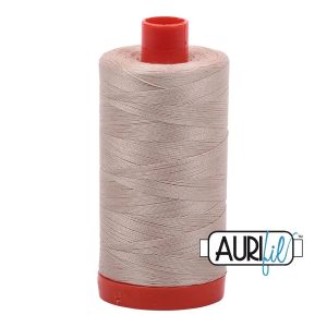 Aurifil Ermine 50wt 2/ply – 100% Egyptian Cotton Mako Thread – Large Spool 1422 Yards – #MK50-2312