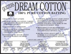 Quilters Dream 100% Cotton Batting by the roll for pre-order – Ships in 2-8 weeks
