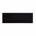 100% Cotton Twill Tape Black – 14mm (0.55") – By the Yard – S107F14-14 