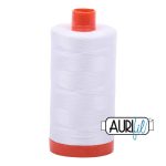 Aurifil White 50wt 2/ply – 100% Egyptian Cotton Mako Thread – Large Spool 1422 Yards – #MK50-2024