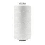 White – Wonderfil Konfetti Solid – 50wt 3/ply – 100% Egyptian Cotton Thread – Low Lint – Large Spool 1094 Yards – #KT1-100
